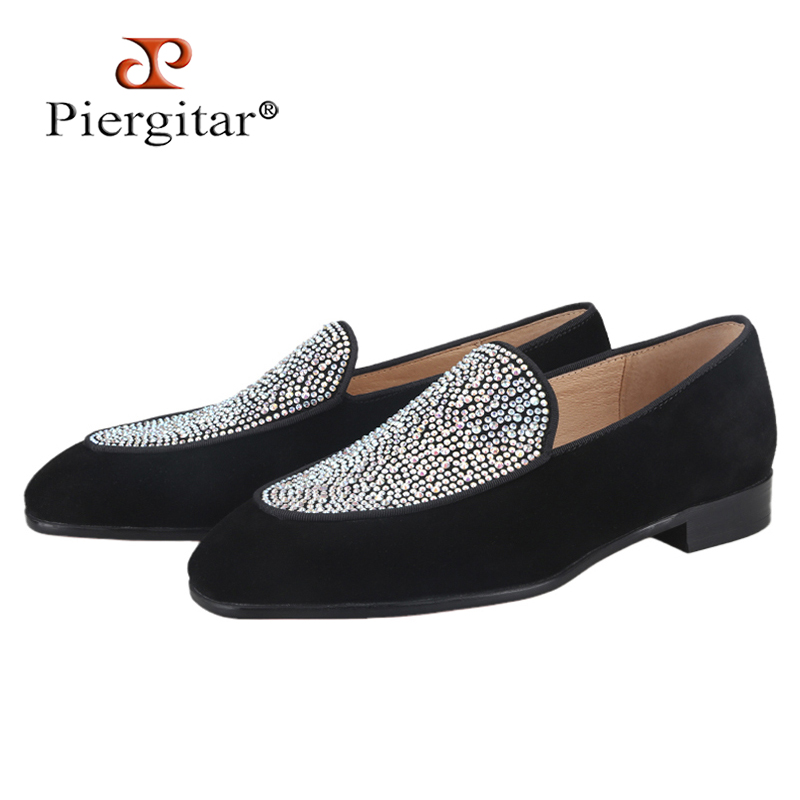 Streetwear Brand Luxury - Туфли Piergitar мужские ручной работы, черные