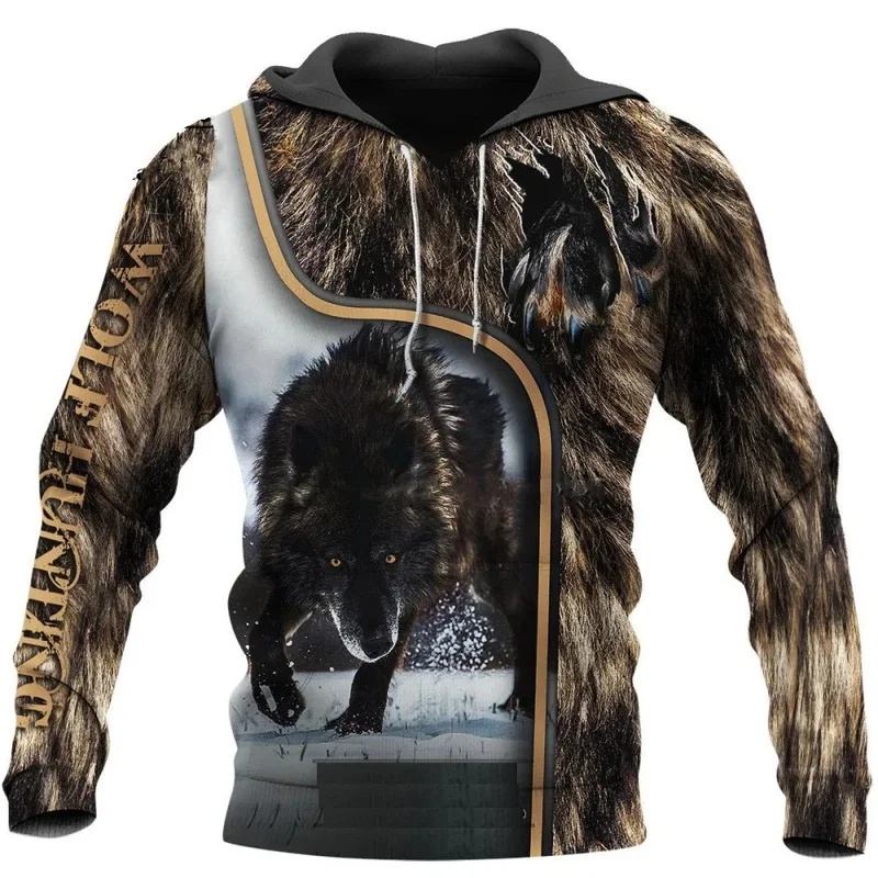 Quality Streetwear Brand - Мужские худи с принтом волка, 3D-худи,