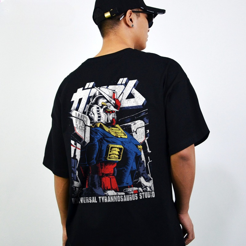 Streetwear Brand Model - Футболки с рисунком Gundam, мужская летняя