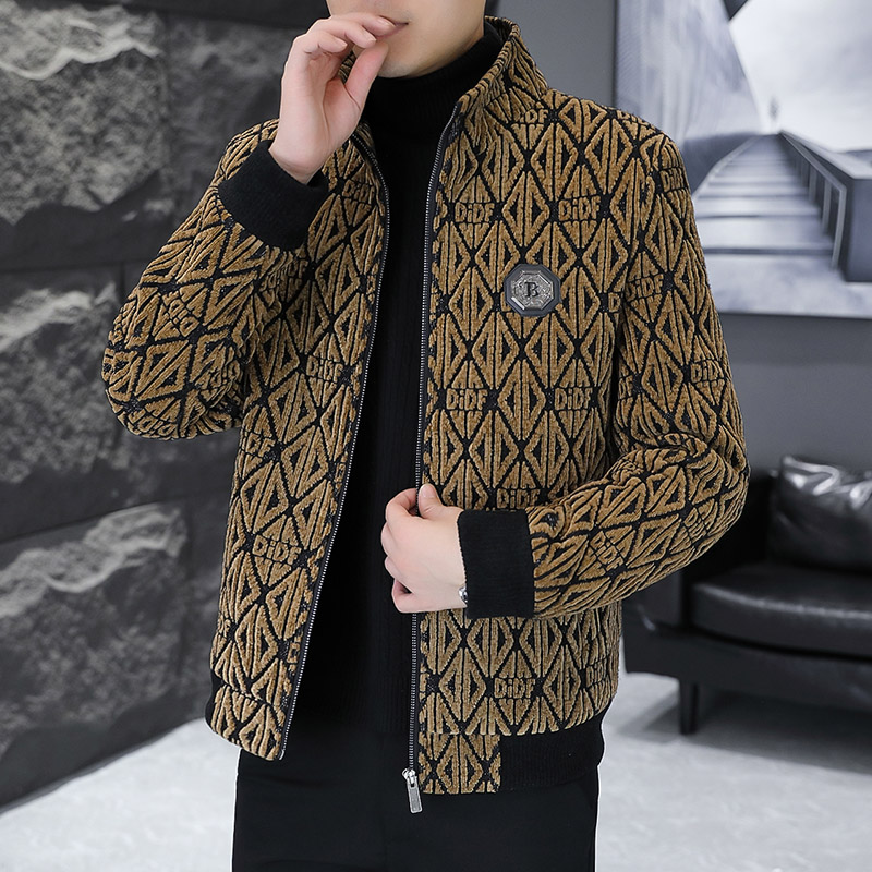 Streetwear Brand Jacket - Брендовая зимняя жаккардовая шерстяная куртка для