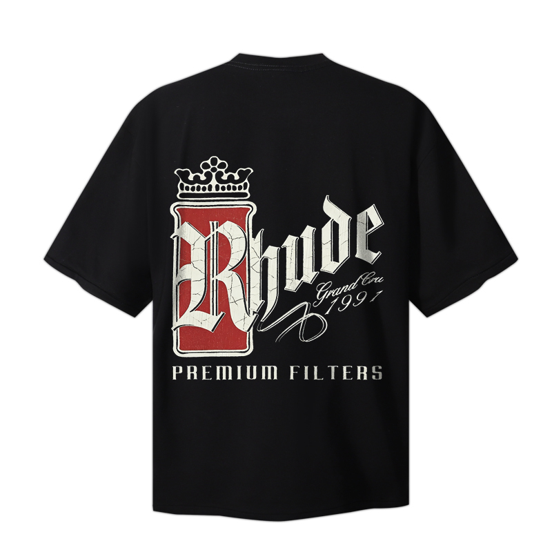 Quality Streetwear Brand - Футболка Rhude с буквенным принтом, коллекция