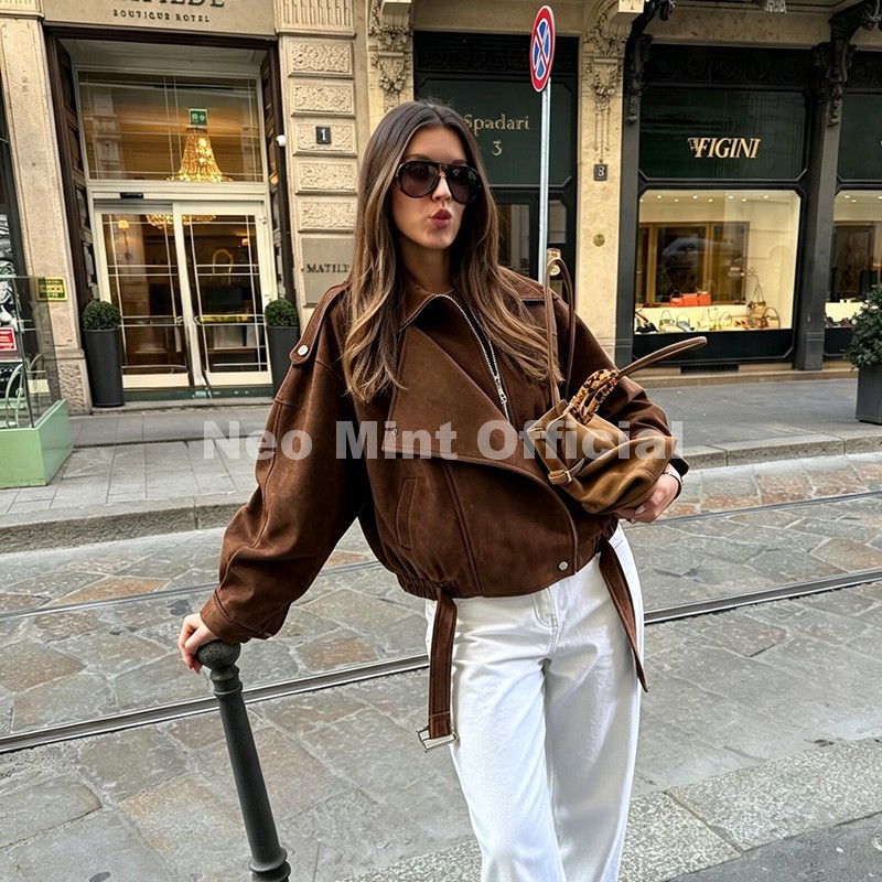 Новая осенняя коричневая замше – обзор и цена Streetwear Brand Jacket