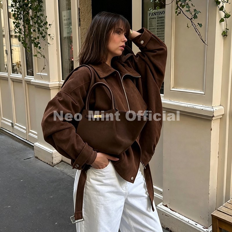 Новая осенняя коричневая замше – обзор и цена Streetwear Brand Jacket